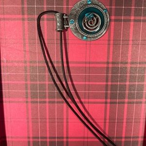 Boho necklace on cord